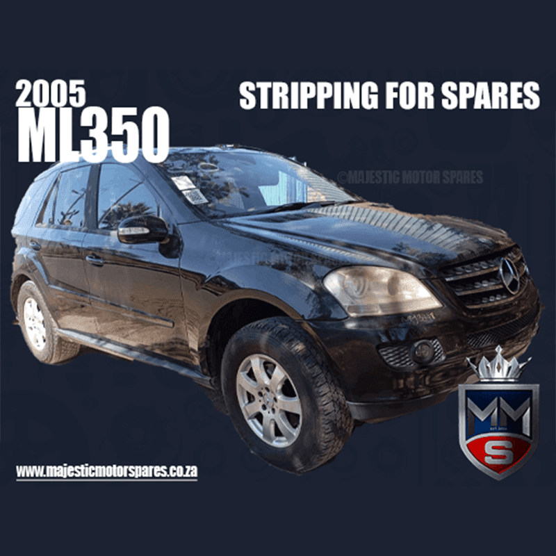 2005 Mercedes-Benz ML350 black SUV, stripped for spare parts at Majestic Motor Spares.